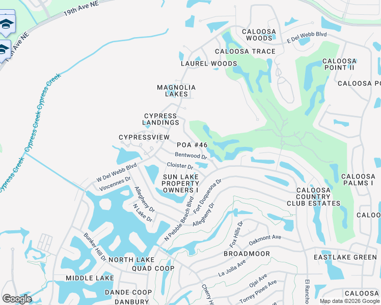 map of restaurants, bars, coffee shops, grocery stores, and more near 1609 Bentwood Drive in Sun City Center