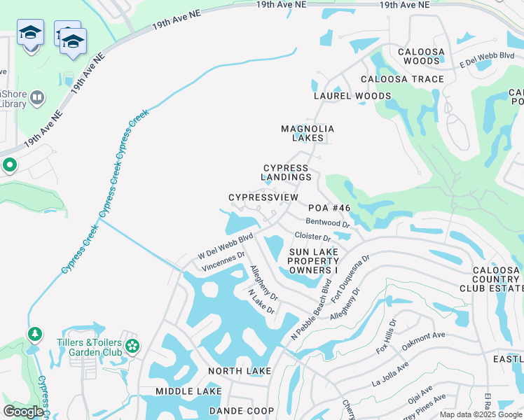 map of restaurants, bars, coffee shops, grocery stores, and more near 1733 Atrium Drive in Sun City Center
