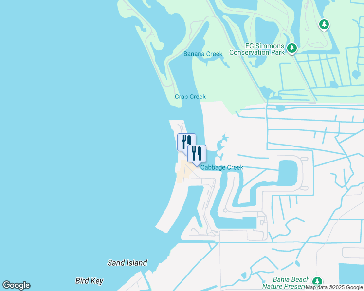 map of restaurants, bars, coffee shops, grocery stores, and more near 806 Bahia Del Sol Drive in Ruskin
