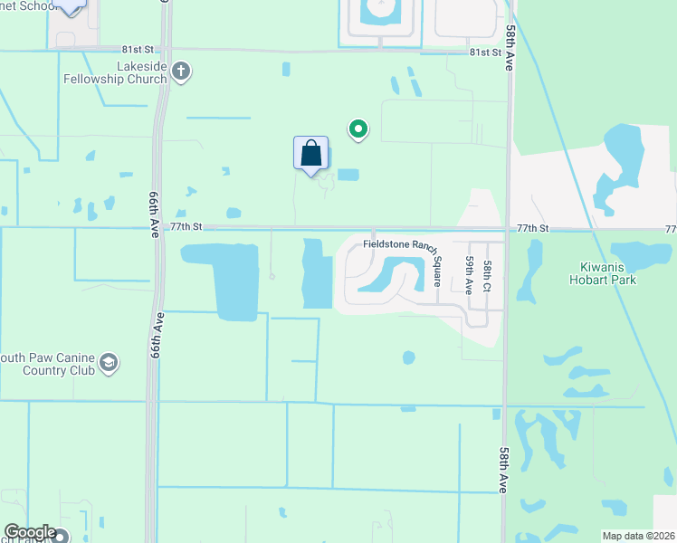 map of restaurants, bars, coffee shops, grocery stores, and more near 7621 Fieldstone Ranch Square in Vero Beach
