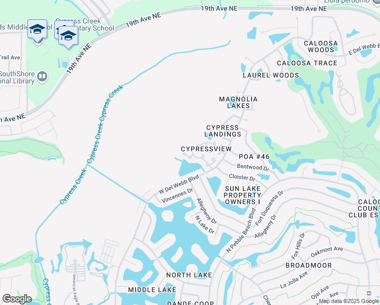 map of restaurants, bars, coffee shops, grocery stores, and more near 1740 Atrium Drive in Sun City Center