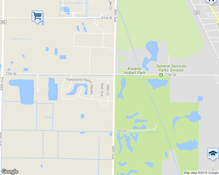 map of restaurants, bars, coffee shops, grocery stores, and more near 7590 58th Court in Vero Beach