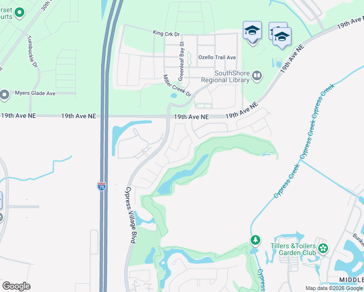 map of restaurants, bars, coffee shops, grocery stores, and more near 1615 Vistoso Lane in Sun City Center