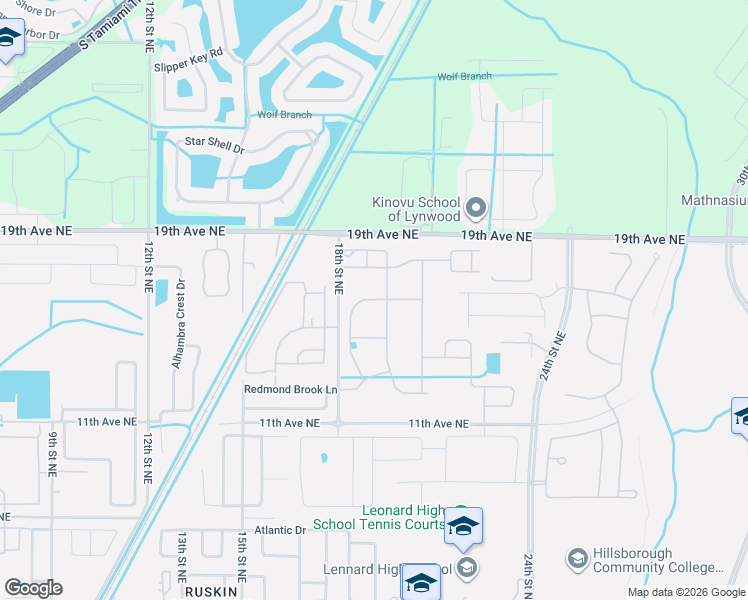 map of restaurants, bars, coffee shops, grocery stores, and more near 1969 Hawks View Drive in Ruskin
