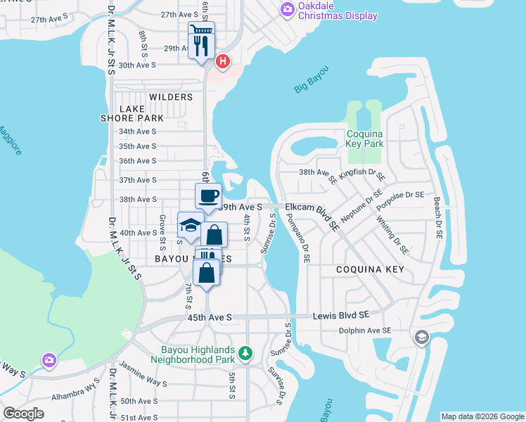 map of restaurants, bars, coffee shops, grocery stores, and more near in St. Petersburg