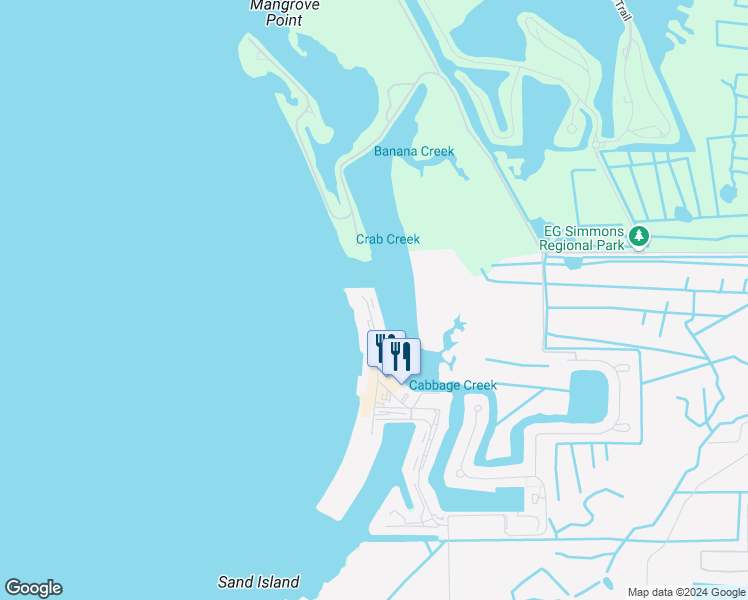 map of restaurants, bars, coffee shops, grocery stores, and more near 909 Bahia Del Sol Drive in Ruskin