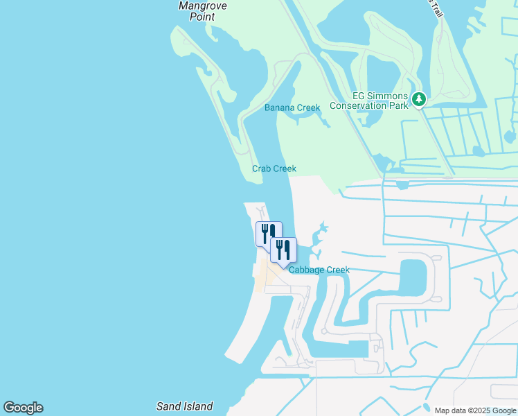 map of restaurants, bars, coffee shops, grocery stores, and more near 833 32nd Street Northwest in Ruskin