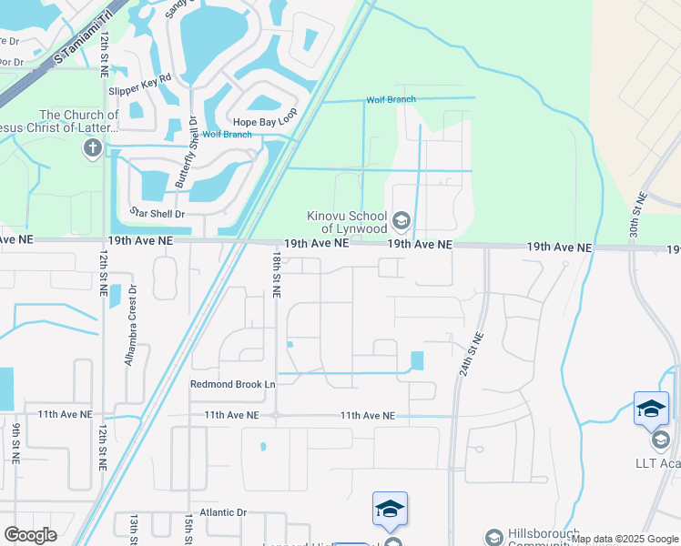map of restaurants, bars, coffee shops, grocery stores, and more near 1720 Trailwater Street in Ruskin