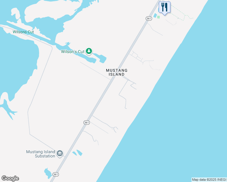 map of restaurants, bars, coffee shops, grocery stores, and more near 6721 Texas 361 in Port Aransas