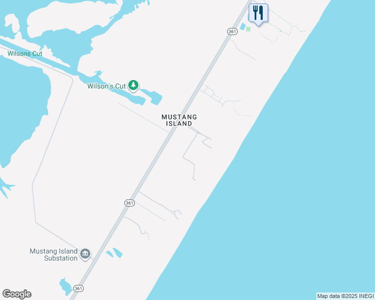 map of restaurants, bars, coffee shops, grocery stores, and more near 6721 Texas 361 in Port Aransas