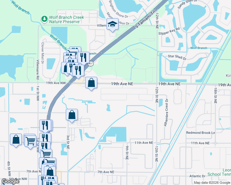 map of restaurants, bars, coffee shops, grocery stores, and more near 926 Wynnmere Walk Avenue in Ruskin