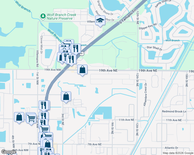 map of restaurants, bars, coffee shops, grocery stores, and more near 914 Wynnmere Walk Avenue in Ruskin