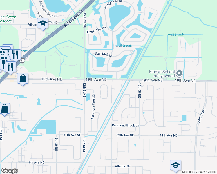 map of restaurants, bars, coffee shops, grocery stores, and more near 1791 Blair Castle Circle in Ruskin