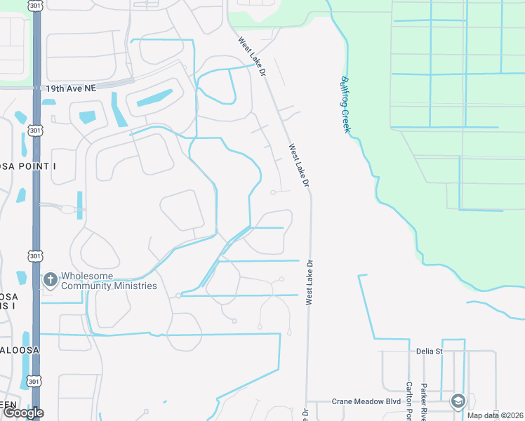 map of restaurants, bars, coffee shops, grocery stores, and more near 16015 Cape Coral Drive in Wimauma