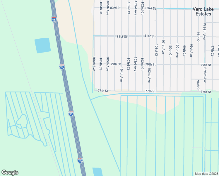map of restaurants, bars, coffee shops, grocery stores, and more near 7726 105th Avenue in Vero Beach