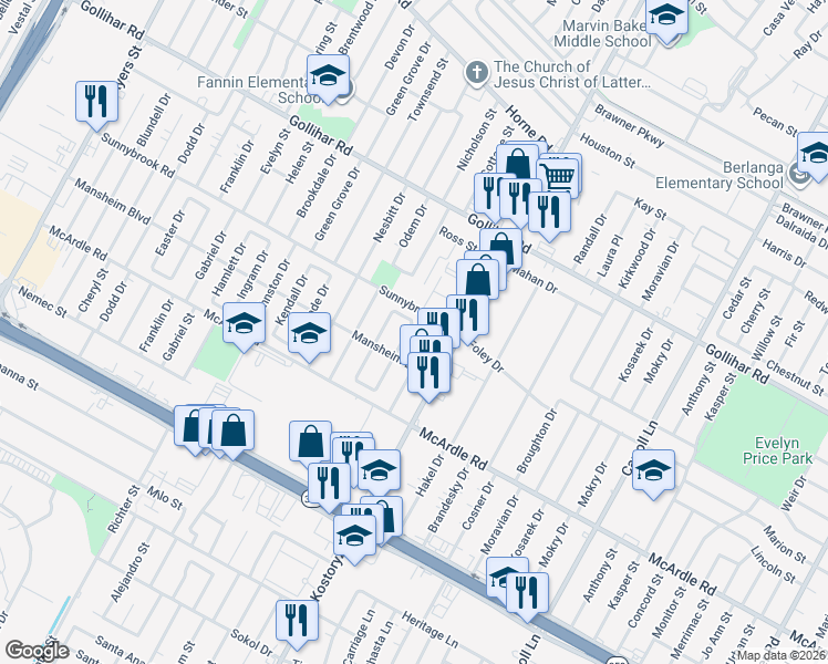 map of restaurants, bars, coffee shops, grocery stores, and more near 4729 Queen Drive in Corpus Christi