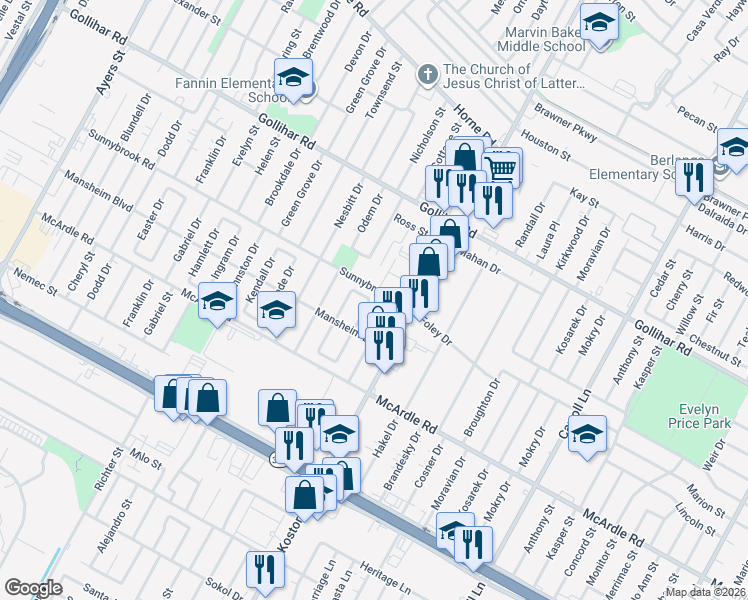 map of restaurants, bars, coffee shops, grocery stores, and more near 4714 Queen Drive in Corpus Christi