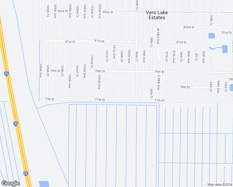 map of restaurants, bars, coffee shops, grocery stores, and more near 7746 101st Avenue in Vero Beach