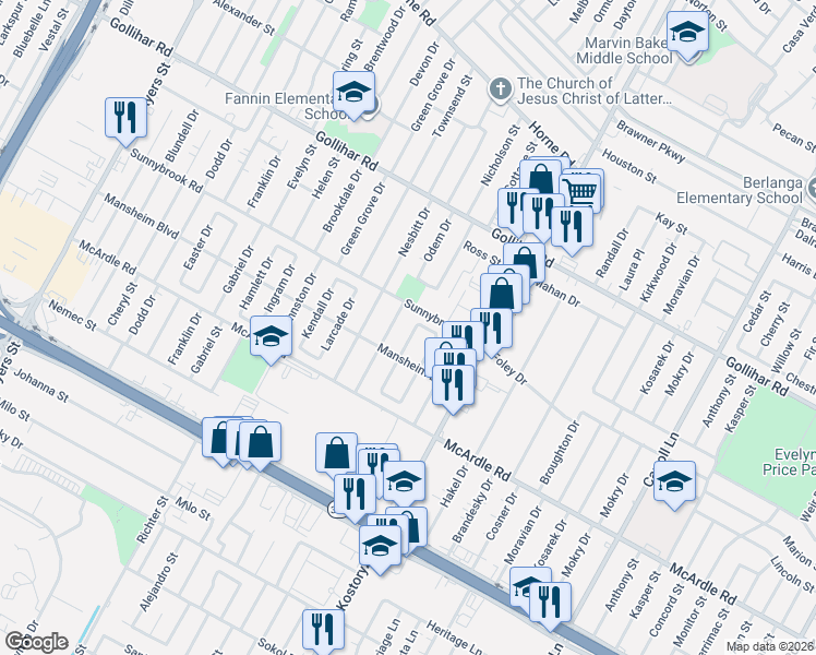 map of restaurants, bars, coffee shops, grocery stores, and more near 4729 Queen Drive in Corpus Christi