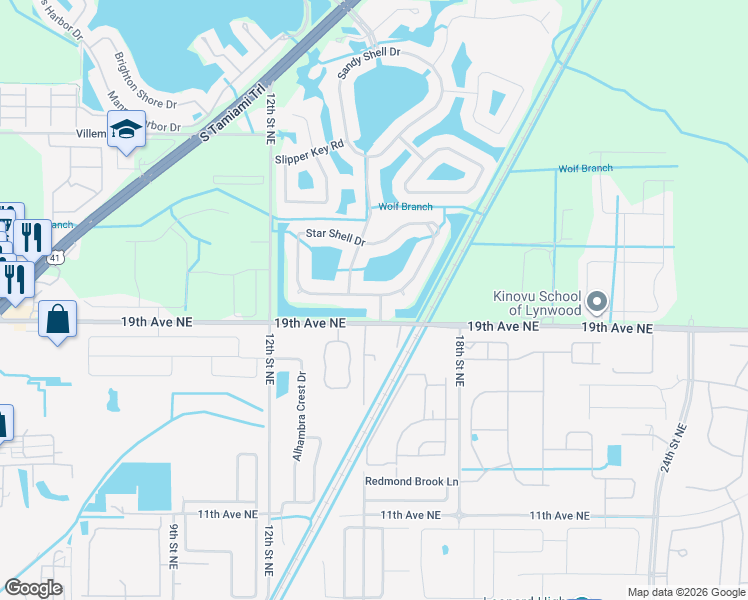 map of restaurants, bars, coffee shops, grocery stores, and more near 339 Star Shell Drive in Apollo Beach