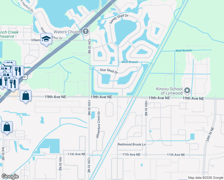 map of restaurants, bars, coffee shops, grocery stores, and more near 102 Star Shell Drive in Apollo Beach