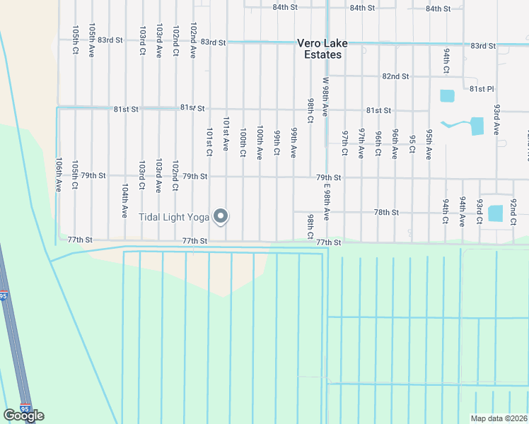 map of restaurants, bars, coffee shops, grocery stores, and more near 7815 100th Avenue in Vero Beach