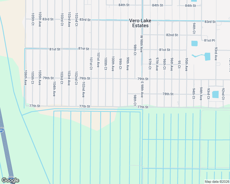 map of restaurants, bars, coffee shops, grocery stores, and more near 7815 100th Avenue in Vero Beach