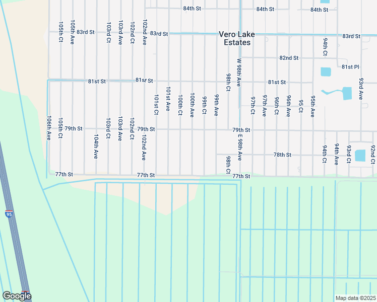 map of restaurants, bars, coffee shops, grocery stores, and more near 7815 100th Avenue in Vero Beach