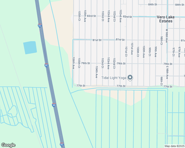 map of restaurants, bars, coffee shops, grocery stores, and more near 7816 104th Court in Vero Beach