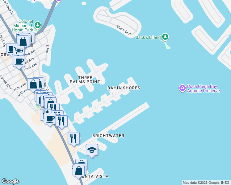 map of restaurants, bars, coffee shops, grocery stores, and more near 819 59th Avenue in St. Pete Beach
