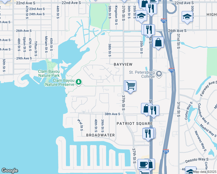 map of restaurants, bars, coffee shops, grocery stores, and more near in St. Petersburg