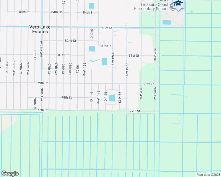 map of restaurants, bars, coffee shops, grocery stores, and more near 7890 93rd Court in Vero Beach