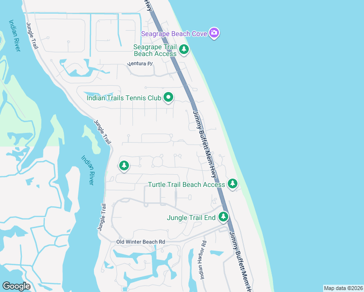 map of restaurants, bars, coffee shops, grocery stores, and more near 41 South White Jewel Court in Vero Beach