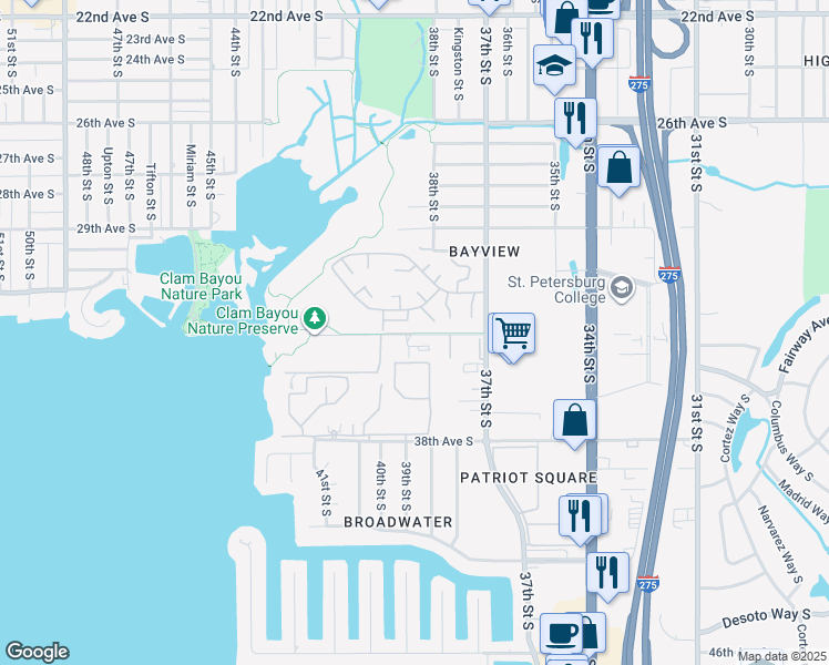 map of restaurants, bars, coffee shops, grocery stores, and more near in St. Petersburg
