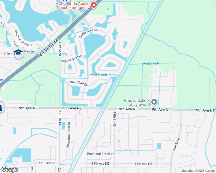 map of restaurants, bars, coffee shops, grocery stores, and more near 304 Star Shell Drive in Apollo Beach