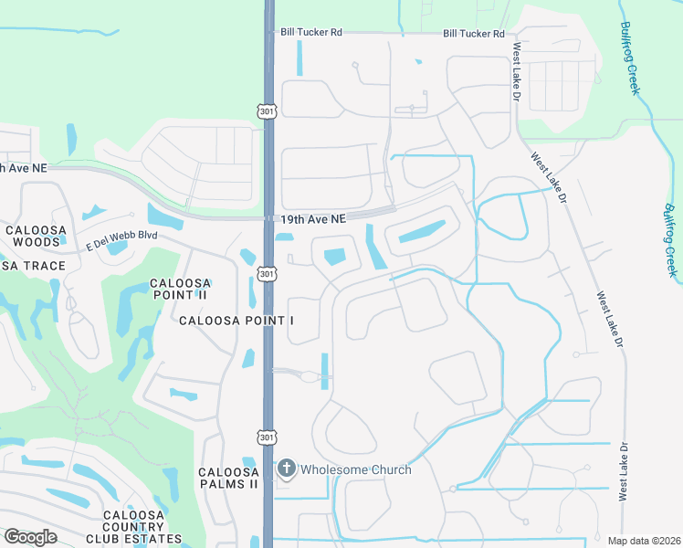 map of restaurants, bars, coffee shops, grocery stores, and more near Crystal Waters Drive in Wimauma
