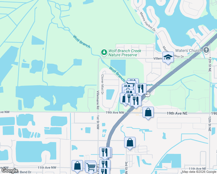map of restaurants, bars, coffee shops, grocery stores, and more near 418 Durham Shore Court in Apollo Beach