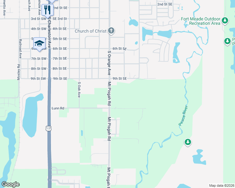 map of restaurants, bars, coffee shops, grocery stores, and more near 1005 Mount Pisgah Road in Fort Meade