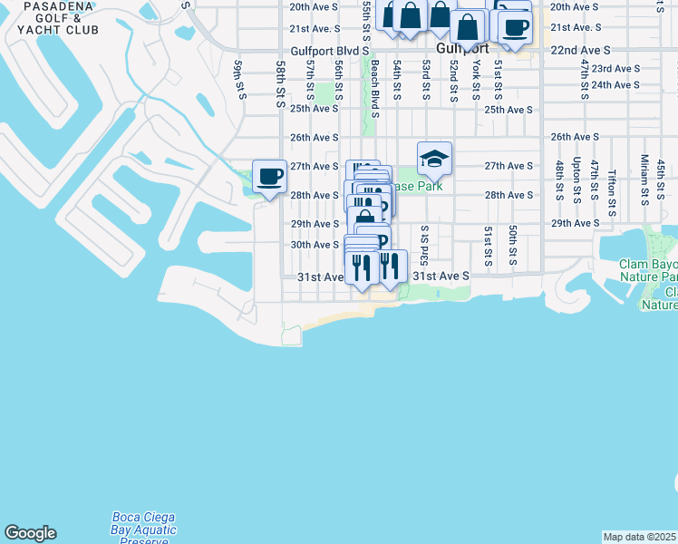 map of restaurants, bars, coffee shops, grocery stores, and more near in St. Petersburg