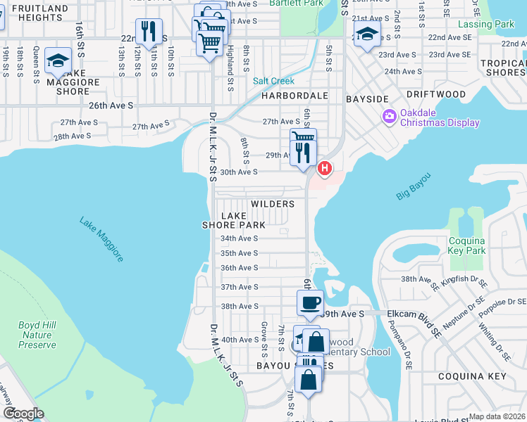 map of restaurants, bars, coffee shops, grocery stores, and more near in St. Petersburg