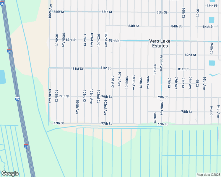 map of restaurants, bars, coffee shops, grocery stores, and more near 7955 101st Court in Vero Beach