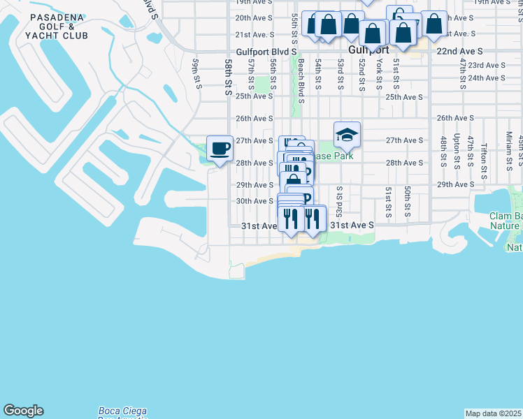 map of restaurants, bars, coffee shops, grocery stores, and more near in St. Petersburg