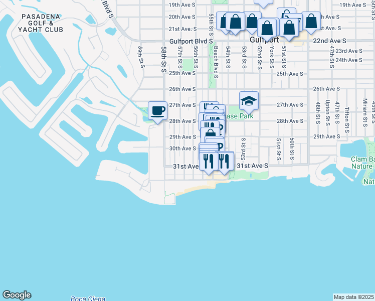 map of restaurants, bars, coffee shops, grocery stores, and more near in St. Petersburg