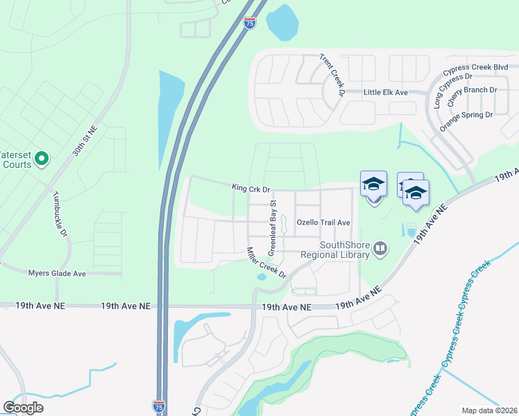 map of restaurants, bars, coffee shops, grocery stores, and more near 7108 Ozello Trail Avenue in Sun City Center