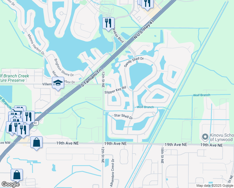 map of restaurants, bars, coffee shops, grocery stores, and more near 5252 Moon Shell Drive in Apollo Beach