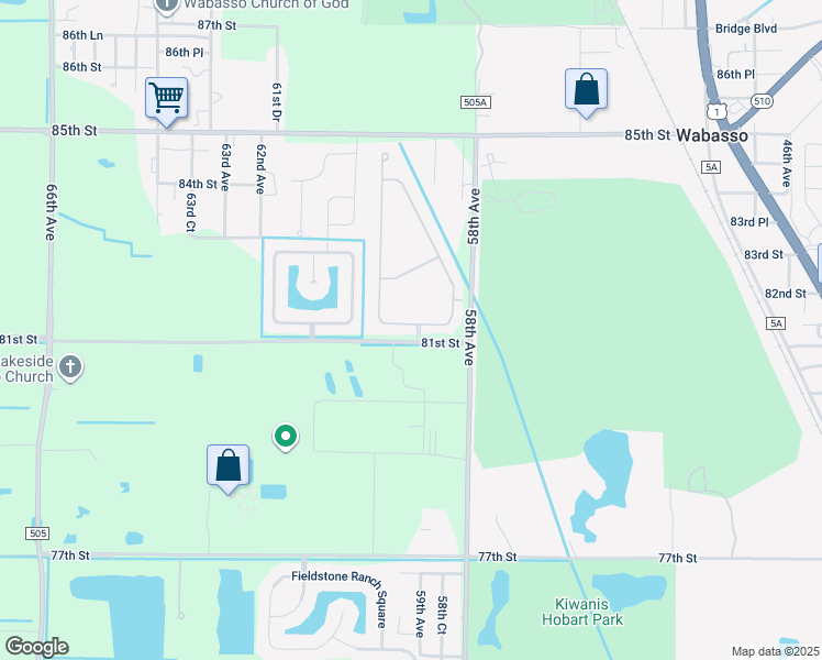map of restaurants, bars, coffee shops, grocery stores, and more near 5901 Ridge Lake Circle in Vero Beach