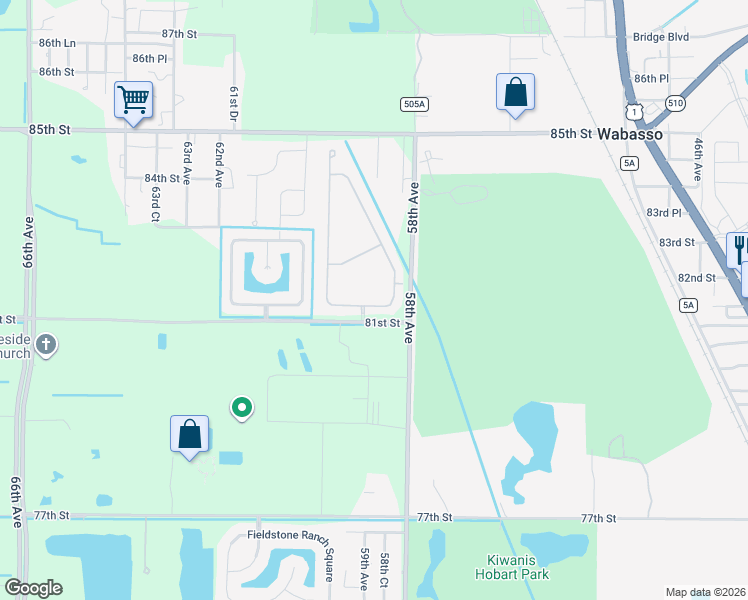 map of restaurants, bars, coffee shops, grocery stores, and more near 6040 Ridge Lake Circle in Vero Beach