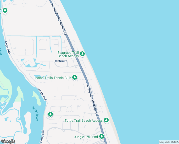 map of restaurants, bars, coffee shops, grocery stores, and more near 200 South Monterey Drive in Vero Beach