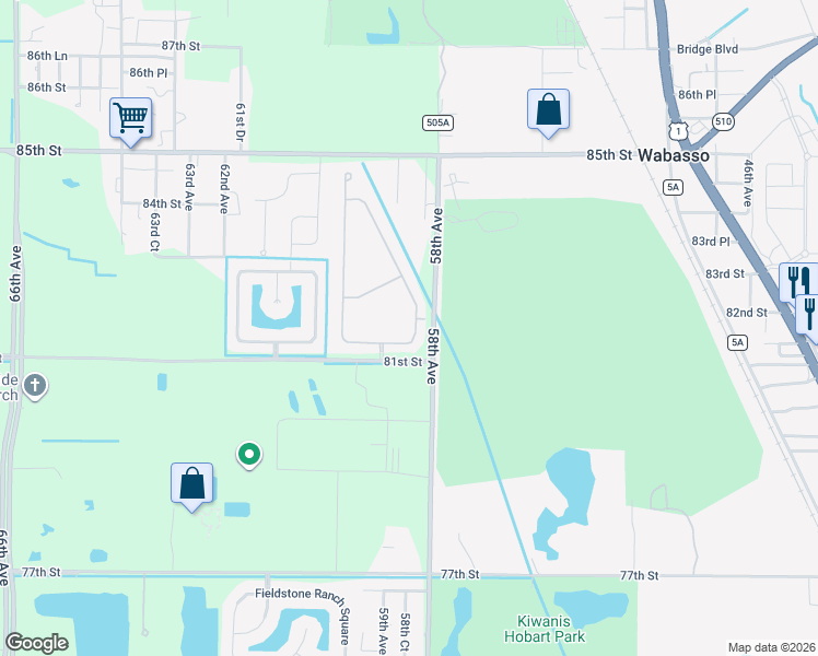map of restaurants, bars, coffee shops, grocery stores, and more near 6040 Ridge Lake Circle in Vero Beach
