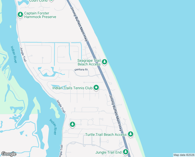 map of restaurants, bars, coffee shops, grocery stores, and more near 106 South Carmel Court in Vero Beach